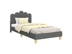 Estrutura de Cama Infantil com Cabeceira Cinza Escuro MAISON EXCLUSIVE