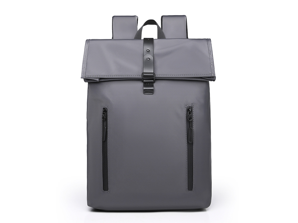 Mochila de Rolltop HENTEN HOME Impermeável para Portátil 15.6" Executiva Unissexo , Grande Capacidade Cinza