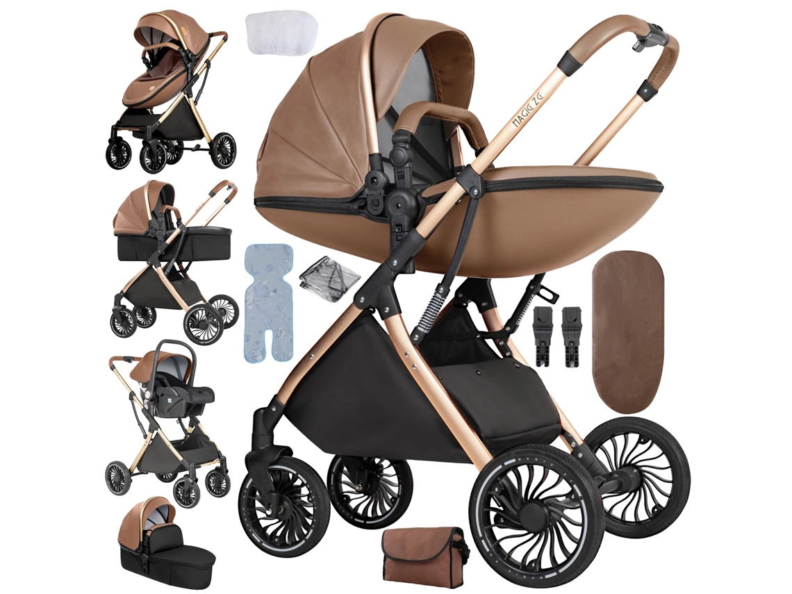 Carrinho De Bebê, Assento Conversível, Dobragem Compacta, V6-khaki