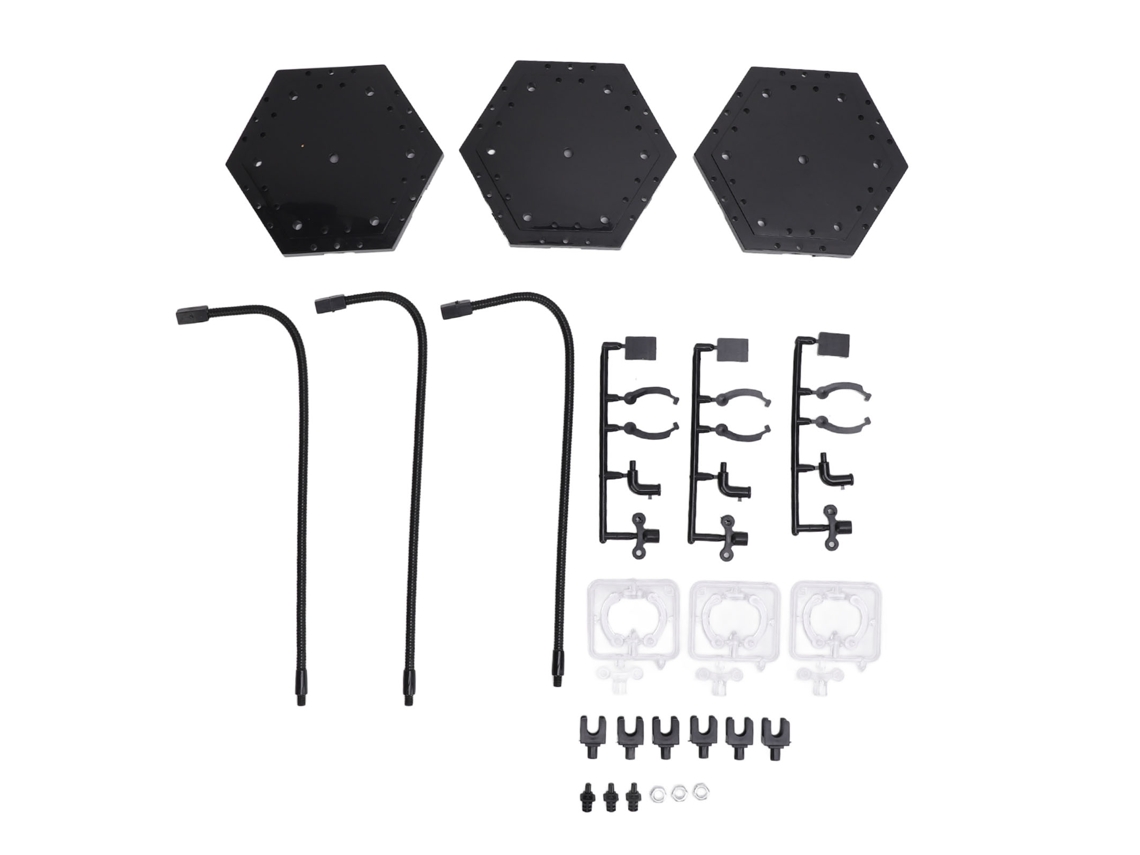 Suporte para Bonecos de Ação Business de 3 Pack de Aço Inoxidável flexível para Modelos de 6 polegadas preto