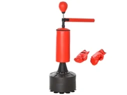 Saco De Boxe Pu, Epe, Hdpe Cor Preto E Vermelho 88x48x155-205 Cm Homcom