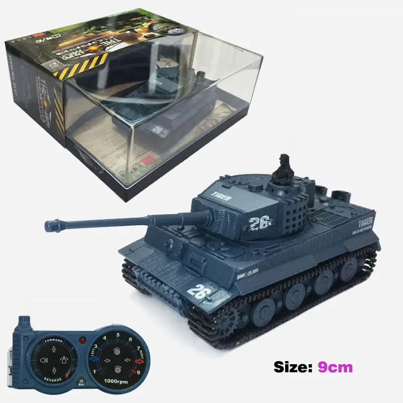 Mini tanque com controle remoto, recarregável, carro elétrico com controle remoto infravermelho de 27 MHz.