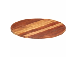 Vidaxl Tampo De Mesa Redondo Madeira De Acácia Maciça 25-27 Mm 70 Cm