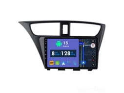 Auto Rádio Carro Bluetooth Autoradio 8GB RAM 128G ROM CarPlay Navegação GPS Ecrã Táctil RoverOne para Honda Civic Hatchback 2006-2012  