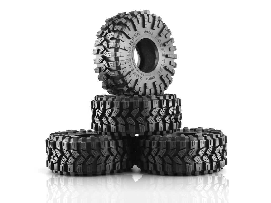 Pneus De Borracha Para Carro De Controle Remoto 1,9 Polegadas 120*45mm 4 Unidades