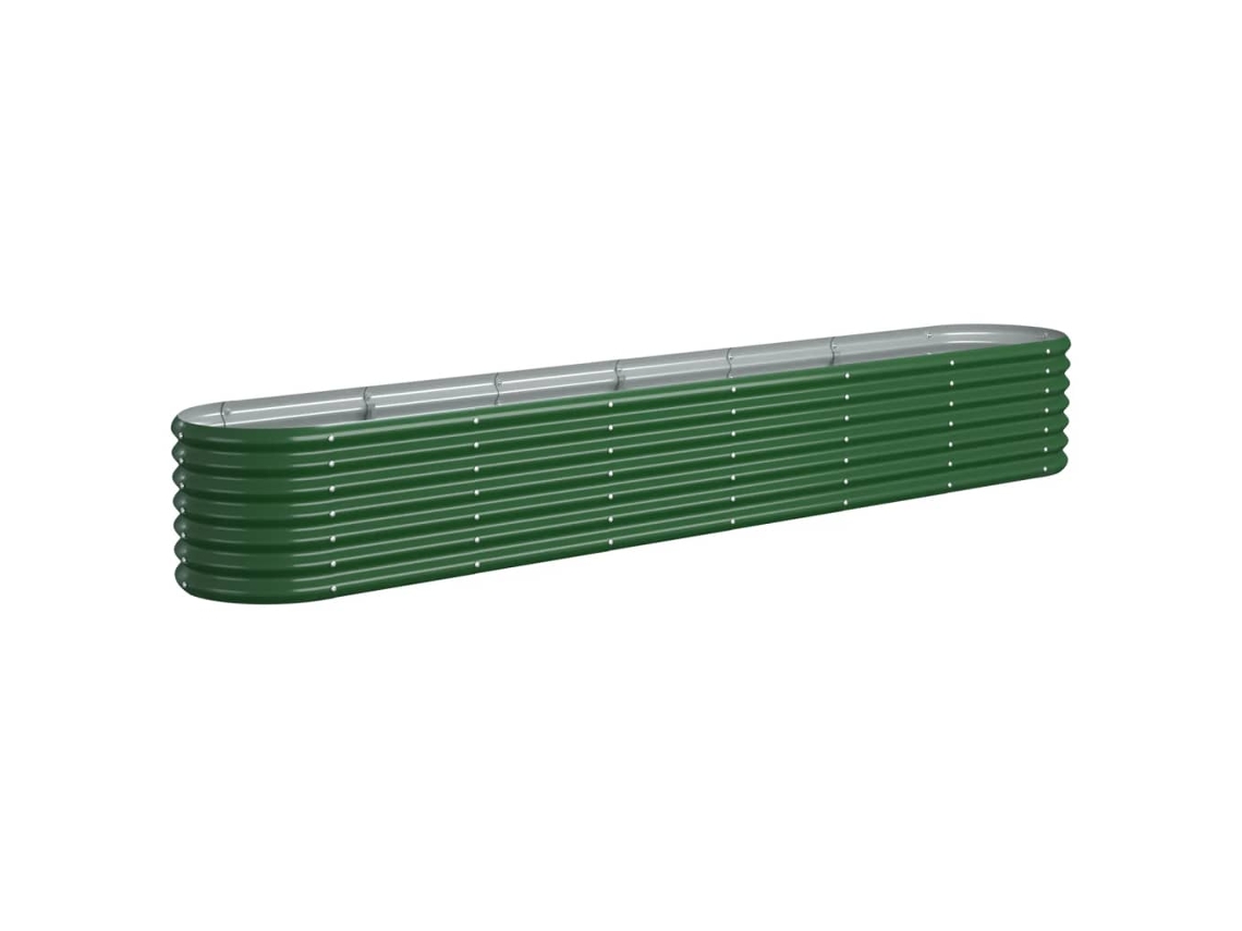 Vaso de jardim VIDAXL Verde Aço (260x40x36 cm)