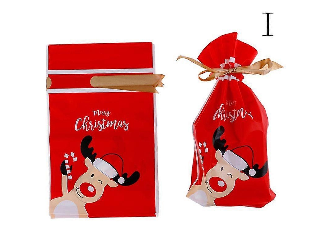 Sacolas De Doces De Natal, Plástico Alimentar, Autoadesivas, Para Embalagem De Doces E Presentes Pequenos