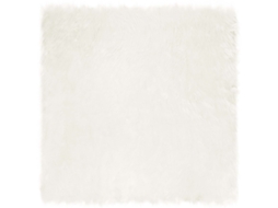 Vidaxl Tapete De De Ovelha Sintética Tafalla Branco 160 X 160 Cm