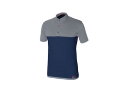 Polo Stretch Bicolor Azul-Gris