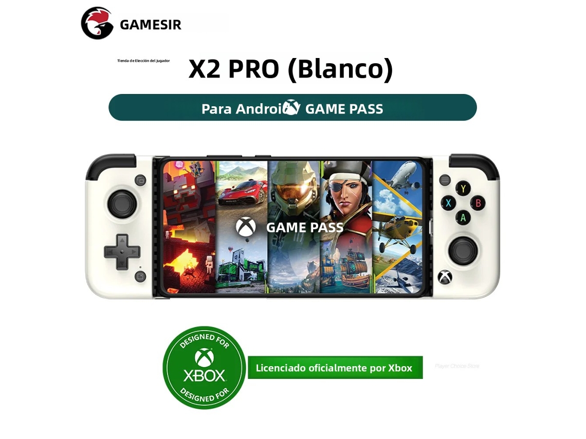 Gamepad Com Interface Type C, Compatível Com Xbox Game Pass, Xcloud, Stadia, Geforce Now E Jogos Em Nuvem Luna. Mdug (branco)