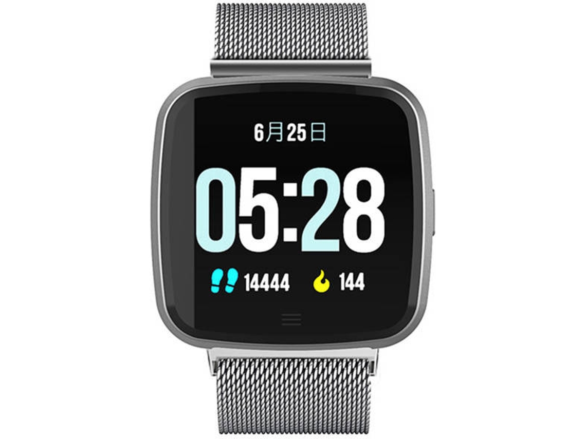 Smartwatch WJS BF0592 (Bluetooth - Monitor Cardíaco - Prateado)
