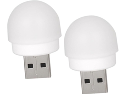 Wooneky Conjunto De 2 Mini Luminárias Noturnas Led Recarregáveis Via