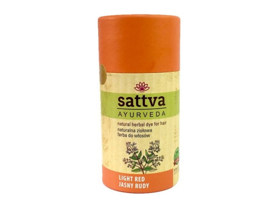 Tinta Capilar Natural Ervas Sattva Vermelho Claro, 150g