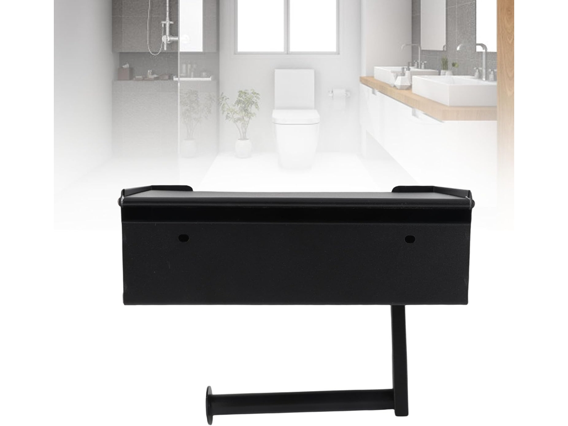 Porta Papel Higiênico Gloglow Com Suporte Para Rolo E Compartimento De Armazenamento Banheiro, Cozinha E Lavabo, Em Aço
