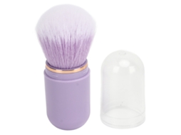 Pincel Para Poeira De Unhas Em Forma De Cápsula Portátil Retrátil De Fibra Artificial Roxo Para Blush