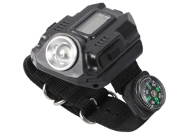 Lanterna Led de Pulso BISBISOUS 6139 Recarregável para Corrida e Caminhadas Preta VIGA EUROPE