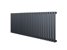 Radiador Oval De Coluna Simples 600x1620 Mm - Cinza Antracite | Aço Carbono, 1.5 Mm, 1541 W | Design Elegante | Alta