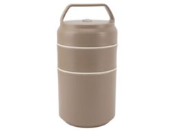 Pot inox isolado LAXISCREED 620ml tampa hermética boca larga verde musgo