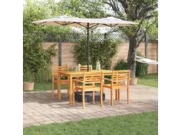 Vidaxl Conjunto De Jantar Para Jardim 5 Unid. Castanho
