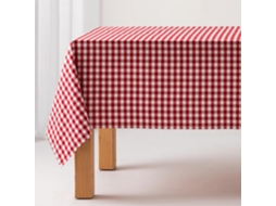 Tecido Vichy Resistente A Manchas, Algodão, Toque De Tecido, 140x300 Cm, Cor Vermelha