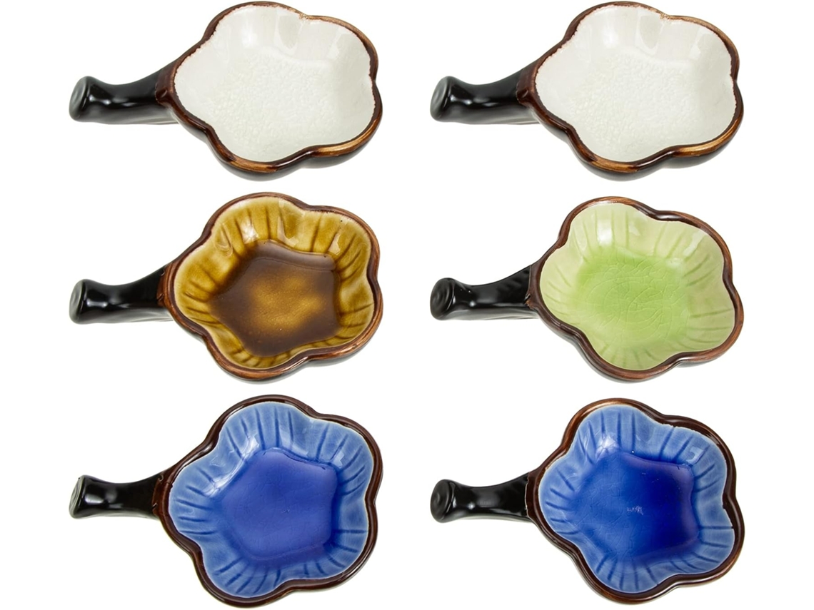 Conjunto de 6 Peças Topbathy em Cerâmica para Lavagem Pincéis, Recipiente Água Tinta, Lavador Pincéis Tinta e