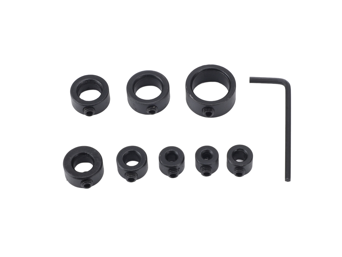8 Piezas De Collarín De Parada De Profundidad Para Broca De 3-16mm, Acero Carbono, Anillo De Límite De Taladro Para Carpintería