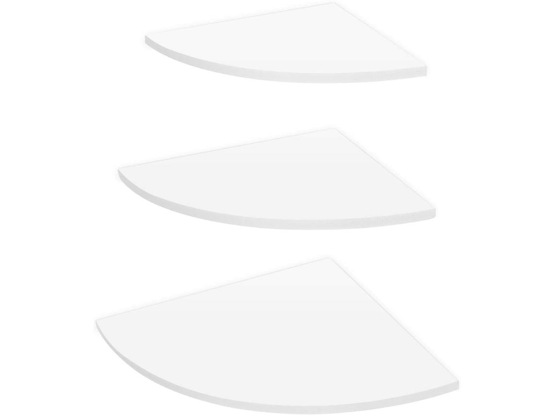Prateleira De Parede De Canto Branca, 3 Níveis, Prateleira De Parede Flutuante, Suporta Até 5kg, Móvel Para Casa E Escritório Rnemitery