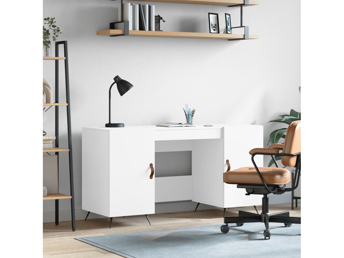 Vidaxl Secretária 140x50x75 Cm Derivados De Madeira Branco