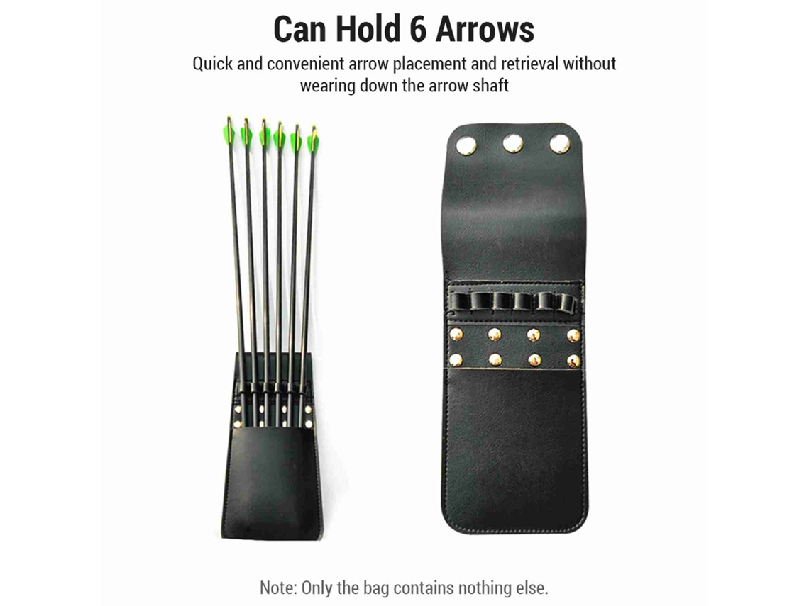 Laxiscreed Bolsa De Flechas Em Couro Microfibra Com Espaço Para 6 Flechas