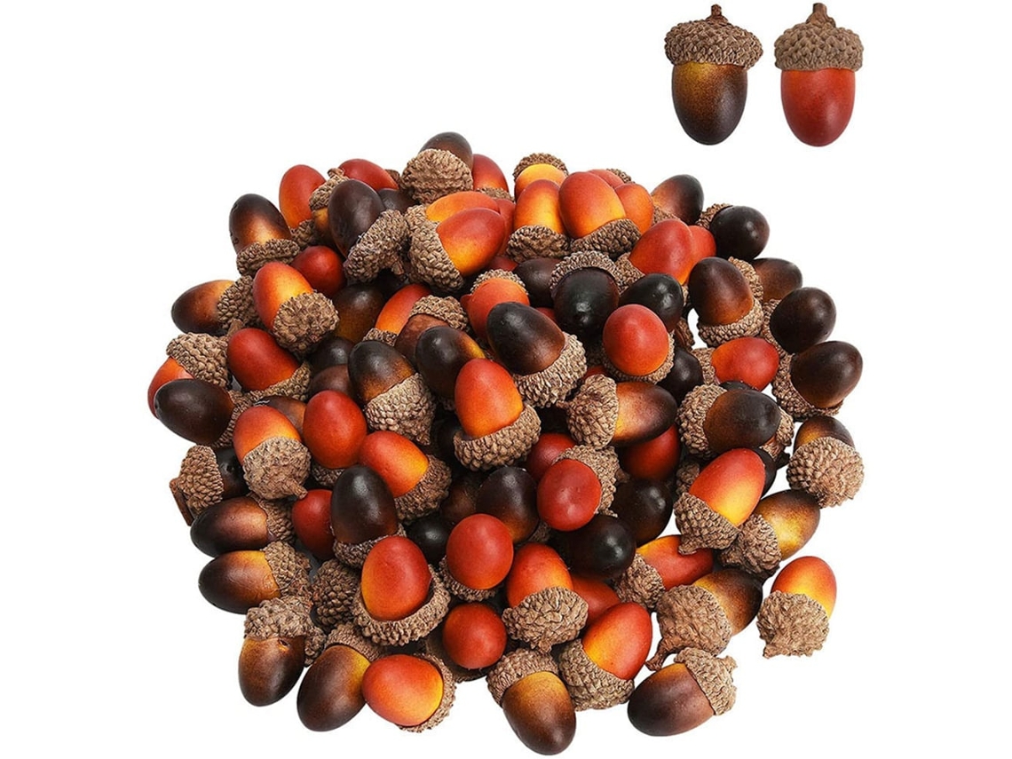 Elegantes Adereços de Frutas Artificiais, Charmosas Mini Bolotas Artificiais com Casca Natural para Decoração de Mesa BRILVIBERA