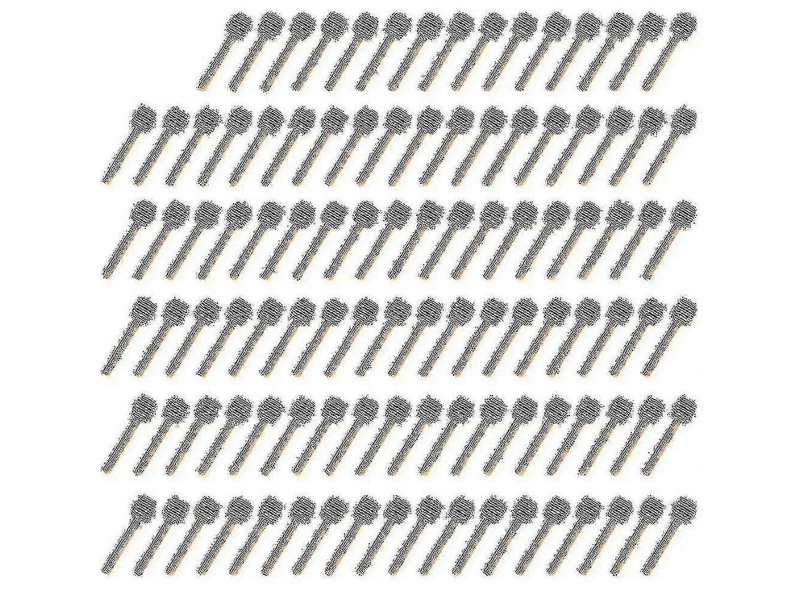 Pacote Com 100 Mini Palitos de Melão Madeira, 3 Polegadas, Chaberlu Embalados Individualmente