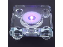 Cristal Transparente Led Quadrada 80×80 Exibição Multicolorida Objetos Vidro Luminária Suporte Iluminado Base GOKOCO