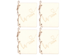Conjunto de 2 Livroslet de Casamento e Aniversário com Notebooks Props Decoração Presente 10,5x8cm com S/MARCA