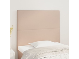 Vidaxl Cabeceira Cappuccino 90x5x118/128 Cm Couro Sintético