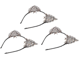 Tiara De Renda Com Orelhas De Gato, 9 Peças, Para Mulheres - Acessório De Cabelo Adorável Para Festas