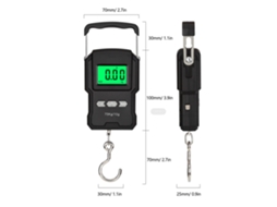Balança De Gancho Eletrônica Weiheng A27l/a27l-b 75kg/10g Lcd Recarregável Com Trena E Backlight