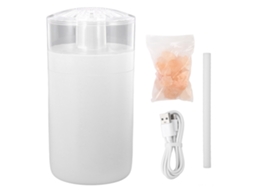 Laxiscreed Umidificador Portátil Com Usb Para Carro, Lâmpada De Sal Cristal De 250ml Para Quarto E Mesa