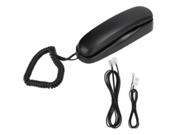 Aetheria telefone de Mesa e Parede Kxt 433 Preto com Linha Telefônica de Cor Aleatória para Casa e Escritório