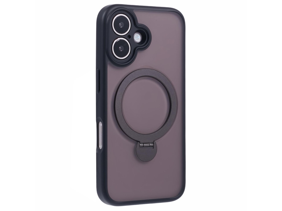 Casa Em Tpu, Com Suporte, Compatível Com Magsafe, Para Apple Iphone 16 Preto