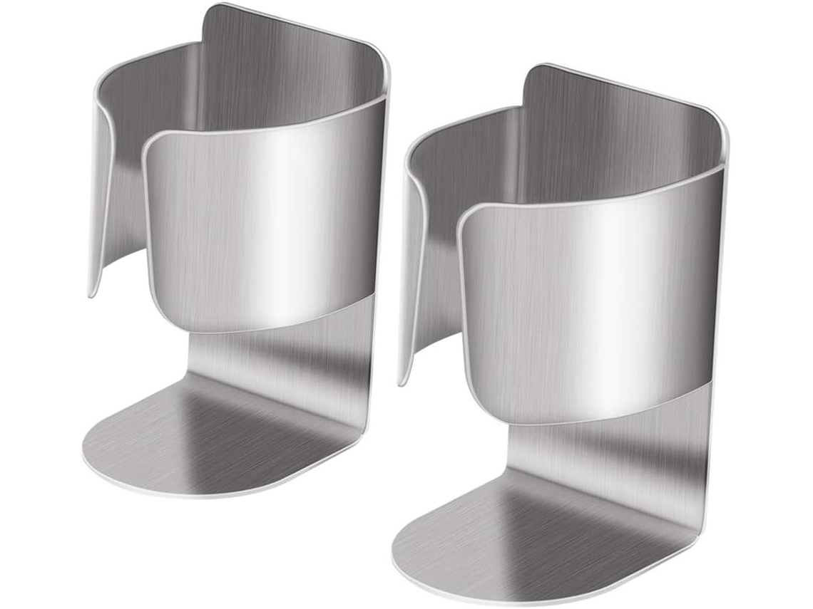 Conjunto de 2 suportes em aço inox com fixação autoadesiva AQUAFORGE