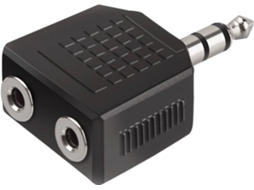 Adaptador Audio VIVANCO JACK 3.5 M-2xF (Preto)