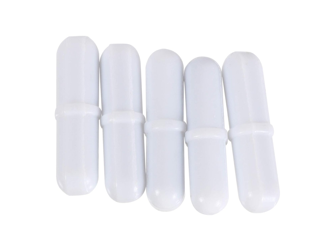 Conjunto De 5 Barras Magnéticas De Ptfe Branco Para Laboratório Químico