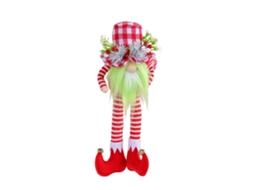 Laxiscreed Boneca De Natal Com Barba Verde, Patinho Xadrez Vermelho E Branco, Brinquedo De Peluche Sem Rosto