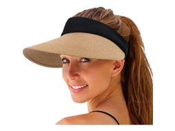 2026 sombrero Visera de Paja Ancha Protección Uv Verano Plegable Estilo Coreano para Playa