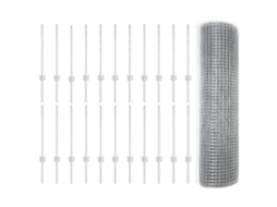 Conjunto 1 Cerca Externa Vidaxl Prateado Aço (50 X 0,6 M)
