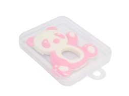 Brinquedo Mordedor Panda LAXISCREED Rosa com Caixa