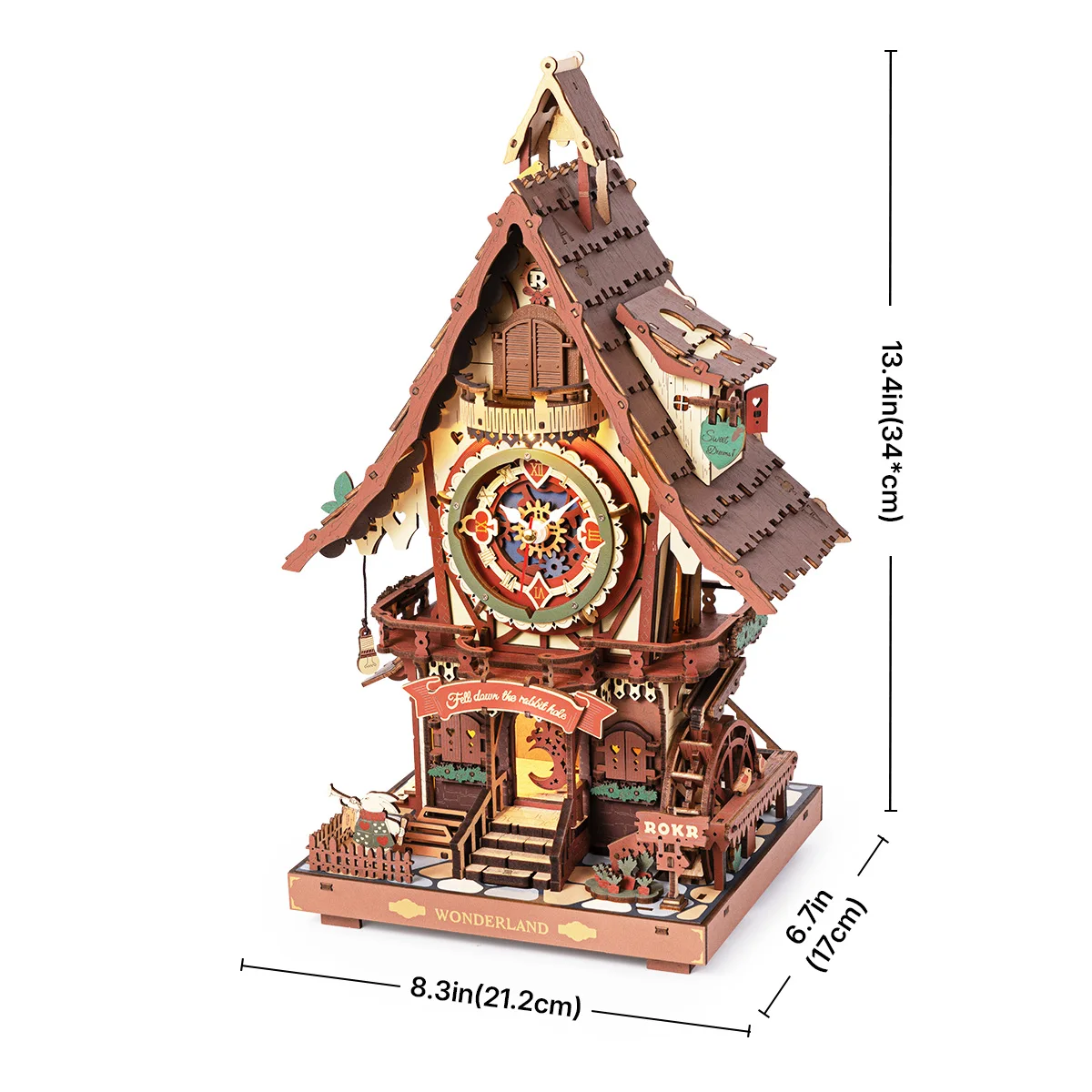 Quebra-cabeça Mecânico 3d De Madeira Para Relógio Cuco De Natal - Kit Para Montar