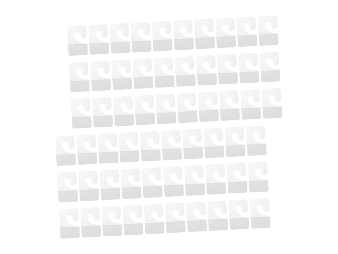 Mobestech - Conjunto De 100 Ganchos Adesivos Transparentes Plástico Pa