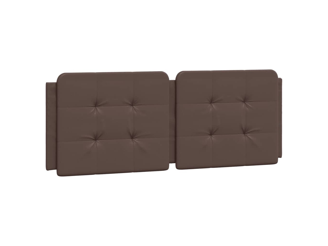 Conjunto 1 Almofadão De Cabeceira Vidaxl Marrom Couro Sintético (120 X 3 X 48 Cm)