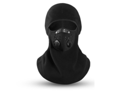 Capuz balaclava para ski com filtro, ventilação ajustável, respirável, impermeável, fleece, unissex | S/MARCA